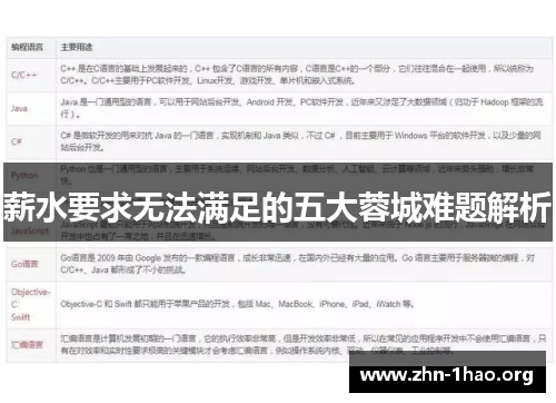 薪水要求无法满足的五大蓉城难题解析
